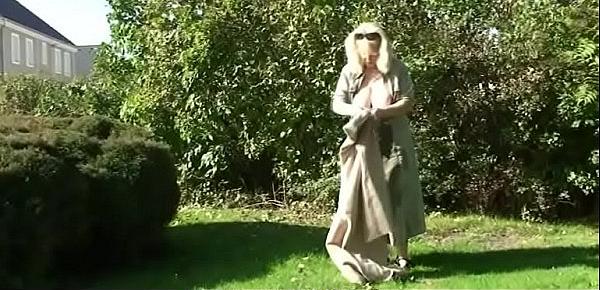  Cheating outdoor sex with girlfriends old blonde mother